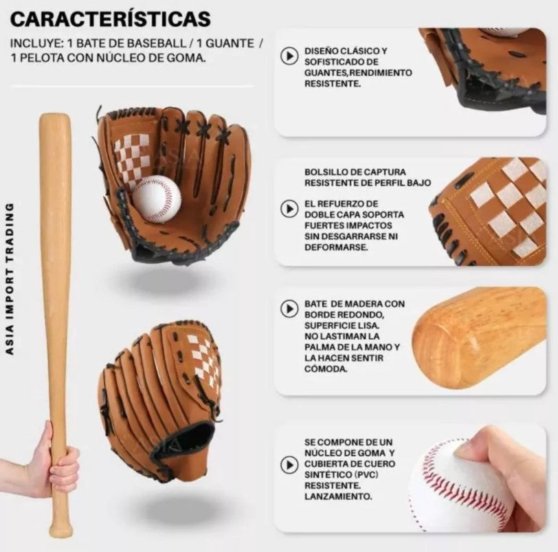 KIT DE BASEBALL INFANTIL 4 PIEZAS