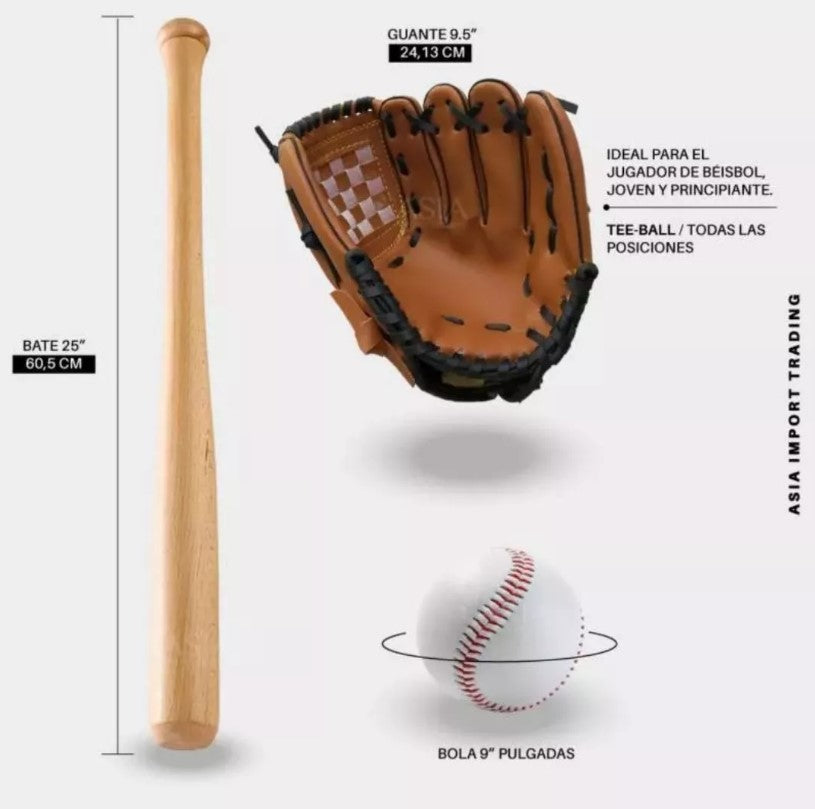KIT DE BASEBALL INFANTIL 4 PIEZAS