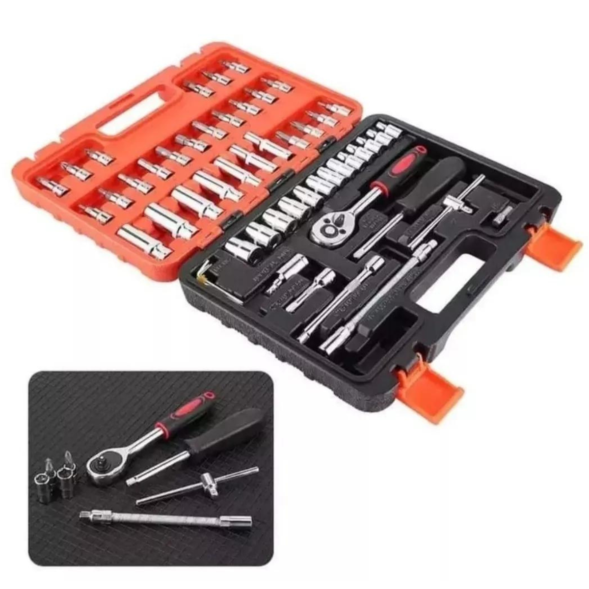 CAJA DE HERRAMIENTAS PORTATIL DE 53 PIEZAS