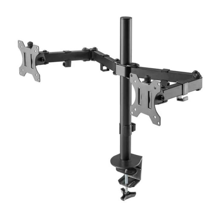 SOPORTE DOBLE PARA MONITORES AJUSTABLE