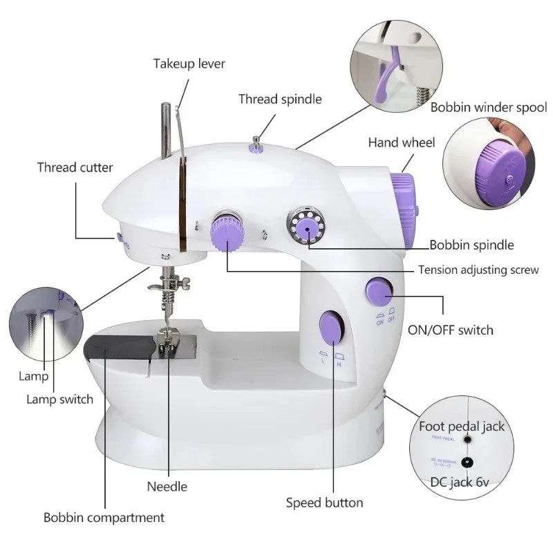 MAQUINA DE COSER PORTATIL PARA EL HOGAR