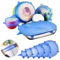 PACK DE 6 TAPAS DE SILICONA REUTILIZABLES