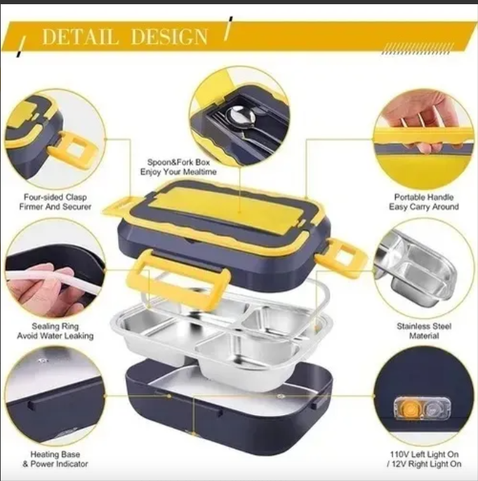 LONCHERA ELECTRICA PORTATIL PARA COMIDA CALIENTE