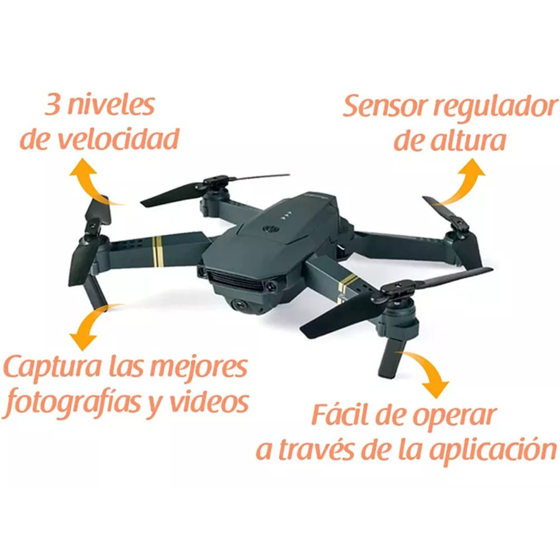 DRONE CON CAMARA 4K PLEGABLE