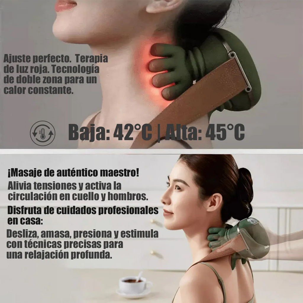 MASAJEADOR ELECTRICO 4D PARA CUELLO Y HOMBROS