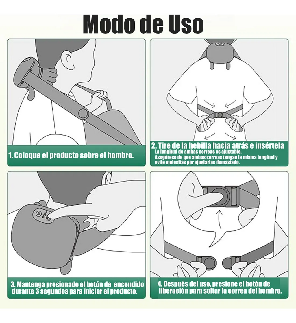 MASAJEADOR ELECTRICO 4D PARA CUELLO Y HOMBROS