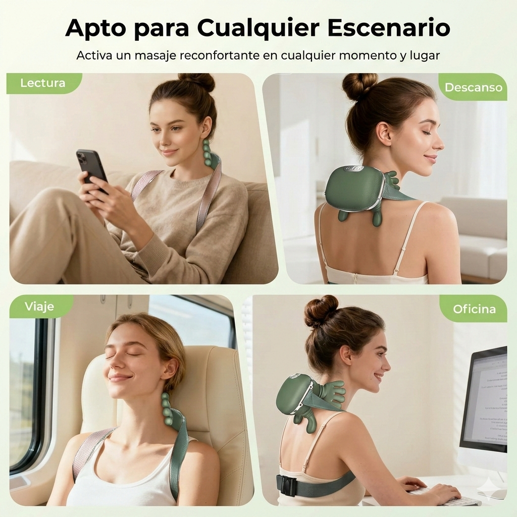 MASAJEADOR ELECTRICO 4D PARA CUELLO Y HOMBROS