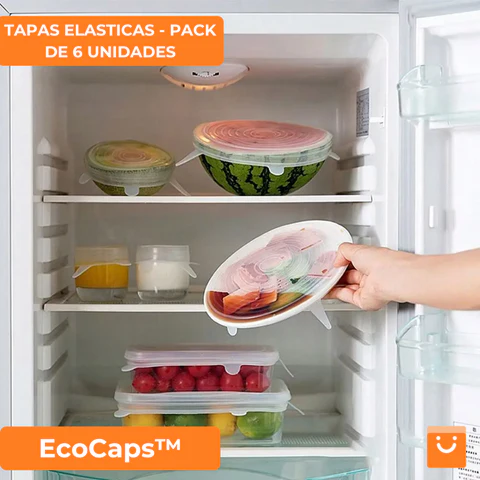 PACK DE 6 TAPAS DE SILICONA REUTILIZABLES